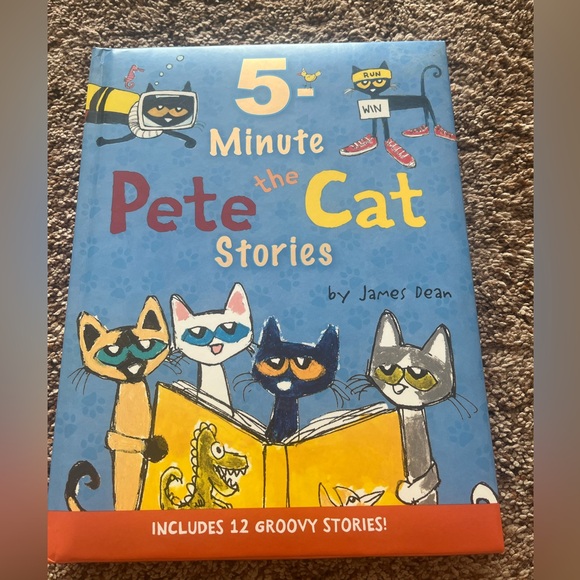 5-Minute Pete the Cat Stories Book - Blue Cover by James Dean - Picture 1 of 9